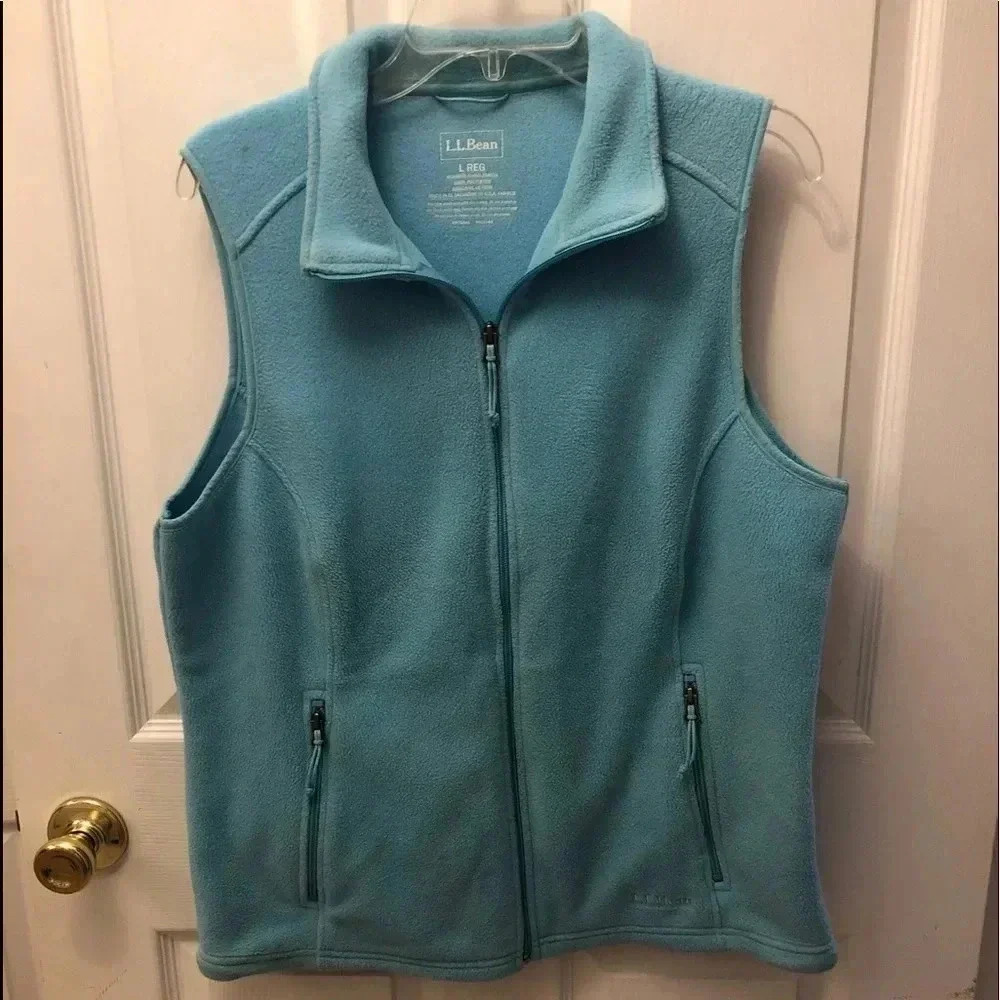 Ll bean women’s fleece blazer /lt blue /szlg